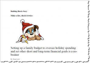 creating a family budget